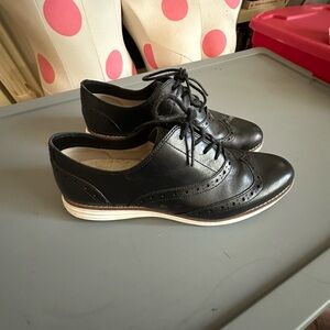 Black Leather Cole Haan Women's Oxford Shoes
